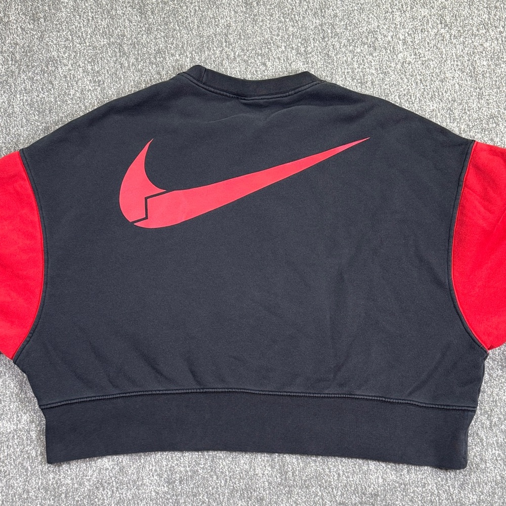 Nike Sportswear Center Swoosh Cropped Oversized Pullover Sweatshirt Women’s S - Picture 7 of 11